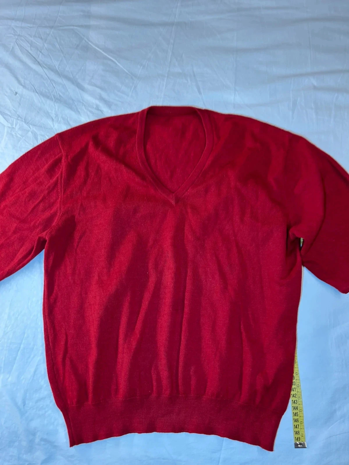 Rode vintage blouse met korte mouwen – photo 2
